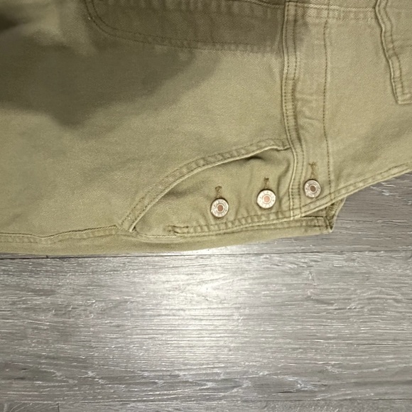 Women’s Olive Beige Overalls Jumpsuit - Casual Utility Style size XS - Picture 3 of 6